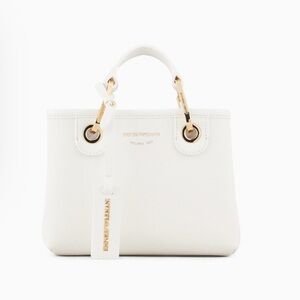 Emporio Armani Cream Mini Bag with Gold Accents